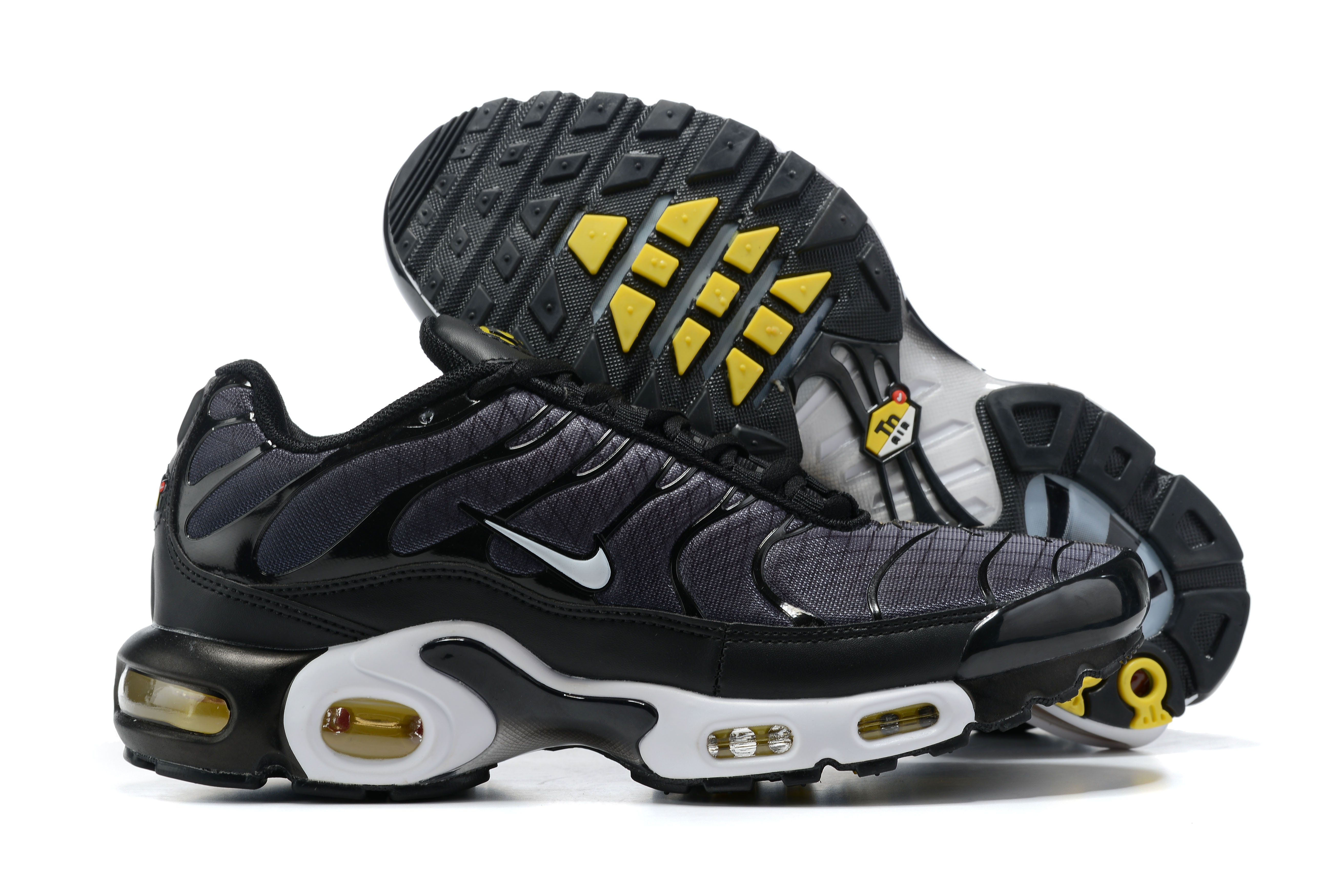 2021 New Nike Air Max Plus Black Gold White